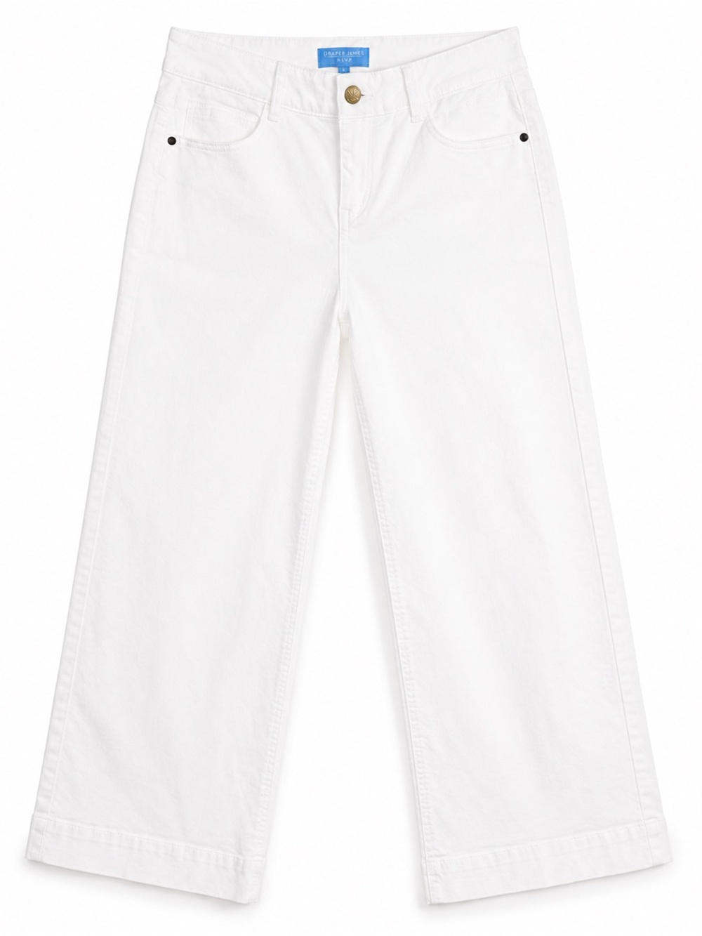Draper James RSVP White Wide Leg Cropped Pants Size 4